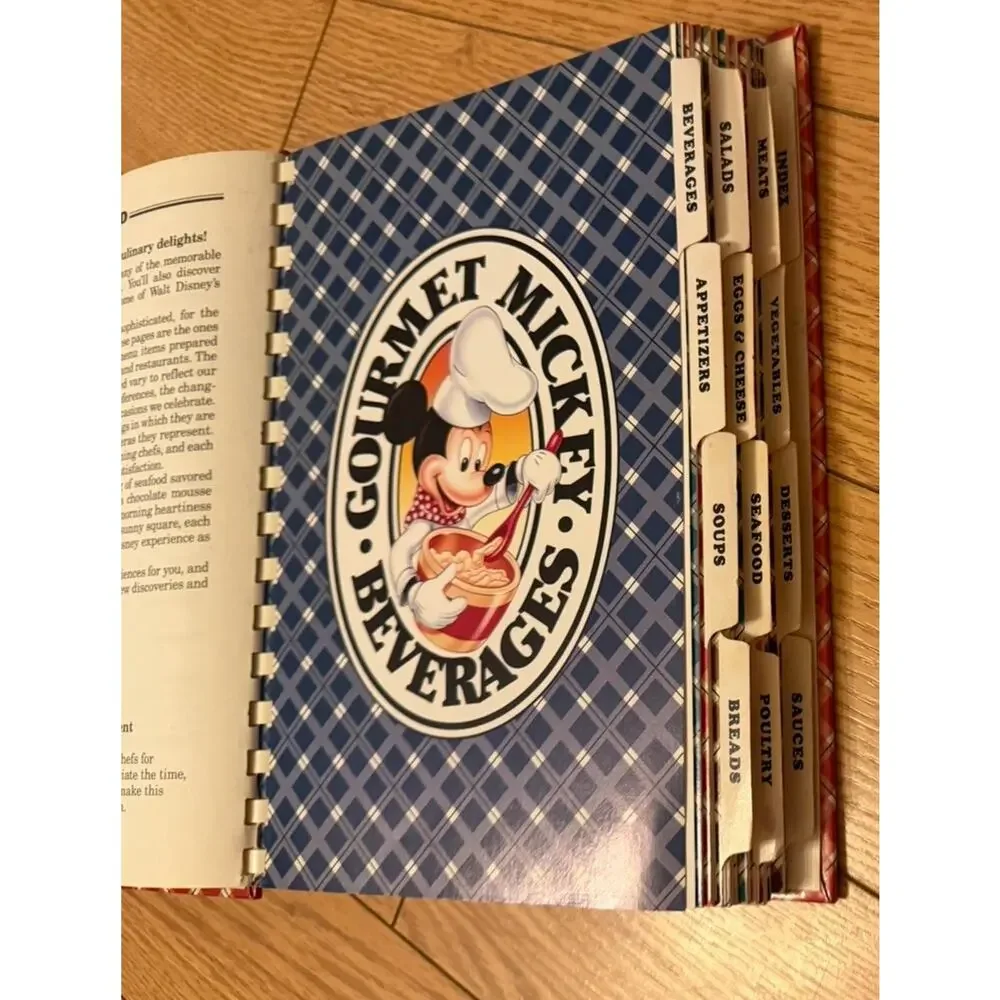 Vintage DISNEY Cooking with Mickey Mouse Gourmet COOKBOOK Vol II Park Recipes